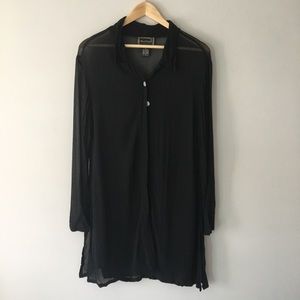 Vintage 90’s Sheer Black Top by April Cornell